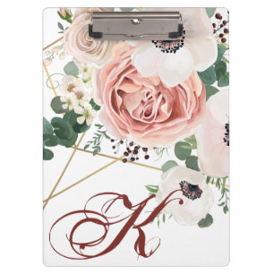 Carpeta De Pinza Anema de Rosa de Jardín Geométrico Personalizado d