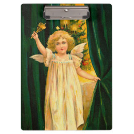 Carpeta De Pinza Angel ringing the bell for Christmas time