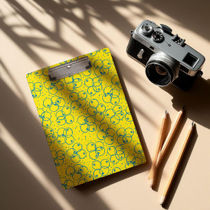 Carpeta De Pinza Anillos de garabato de cobalto: patrón moderno