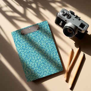 Carpeta De Pinza Anillos de garabato de cobalto – Patrón moderno mi