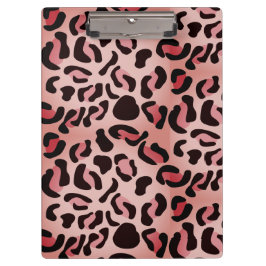 Carpeta De Pinza Animal de estampado de leopardo moderno