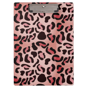 Carpeta De Pinza Animal de estampado de leopardo moderno