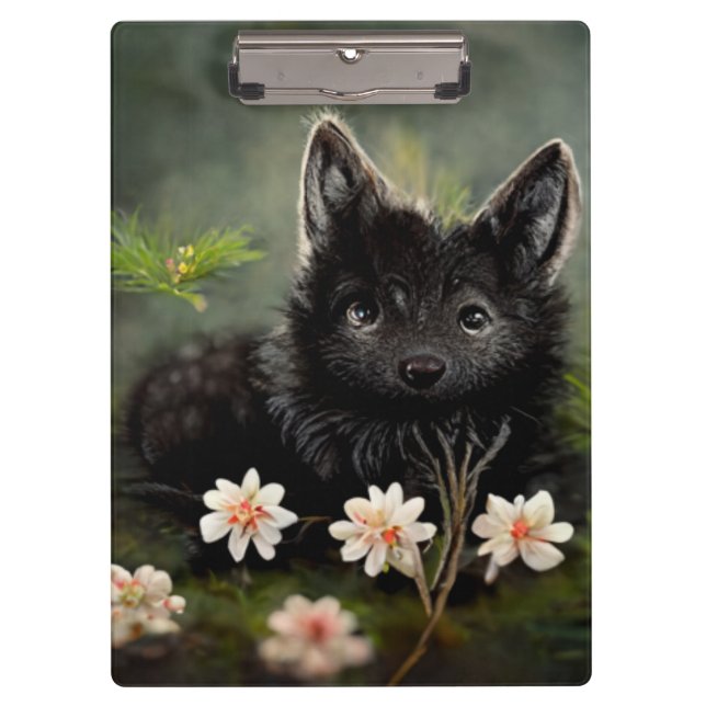 Carpeta De Pinza Animal salvaje floral (Anverso)