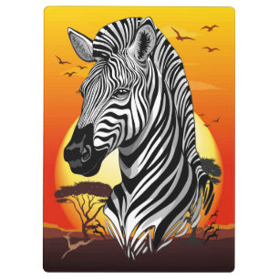 Carpeta De Pinza Animal silvestre de la sabana africana cebra