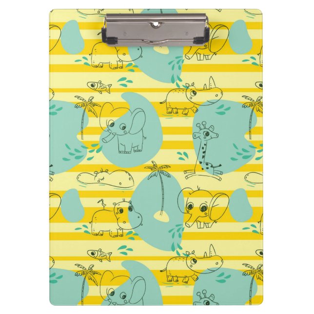 Carpeta De Pinza Animales lindos que juegan con agua 2 (Anverso)