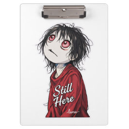 Carpeta De Pinza Anime oscuro "Still Here" Estética Ilustración gót