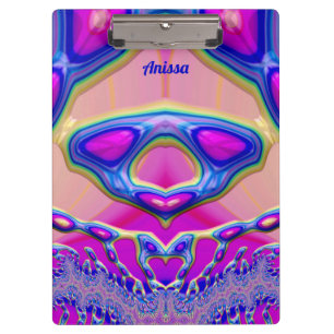 Carpeta De Pinza ANISSA ~ BIZARRE 3D! ~ Azul rosa Verde original