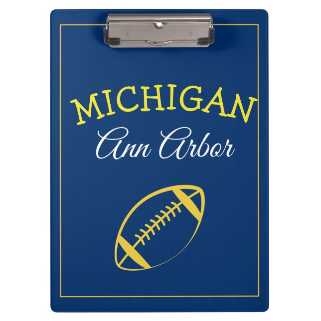 Carpeta De Pinza Ann Arbor Michigan Azul y Maíz (Anverso)