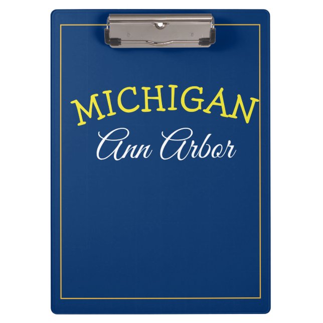 Carpeta De Pinza Ann Arbor Michigan Azul y Maíz (Anverso)
