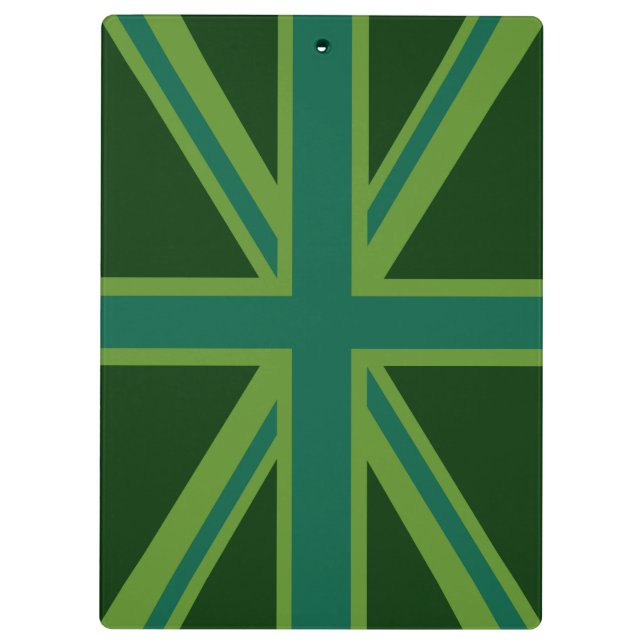 Carpeta De Pinza Antecedentes de la bandera azul de la unión Verde  (Reverso)