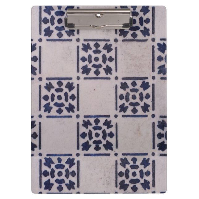 Carpeta De Pinza Antiguo Delft Tile Blue: Patrón de arte holandés c (Anverso)