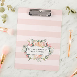 Carpeta De Pinza Antiguo Floral Rubor banda rosa