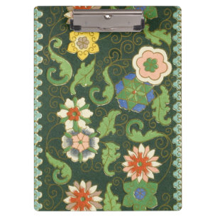 Carpeta De Pinza Antiguo patrón chino de cloisonné: jade verde