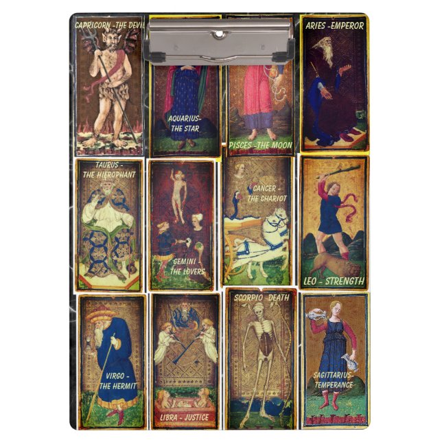 Carpeta De Pinza Antiguo Tarot Mayor Arcana | (Anverso)
