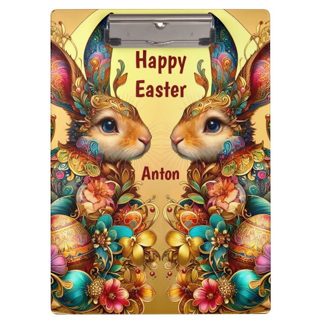 CARPETA DE PINZA ANTON ~ BUNNIES FELIZ DE ORIENTE ~ DE ORIENTAL ~ (Anverso)