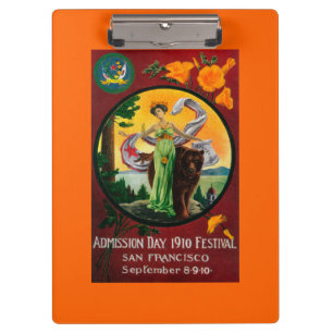 Carpeta De Pinza Anuncio del día de admisión, festival del estado