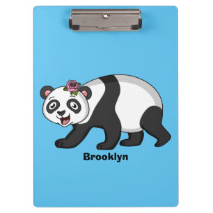 Carpeta De Pinza Aoso panda alegre y lindo con personalizado de flo