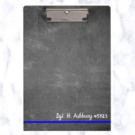 Carpeta De Pinza Aplicación de la ley de la policía de la Línea Azu