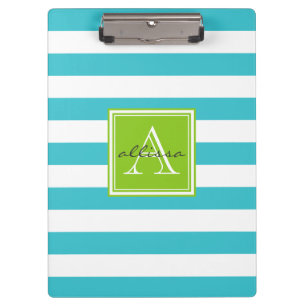 Carpeta De Pinza Aqua Monogrammed Awata