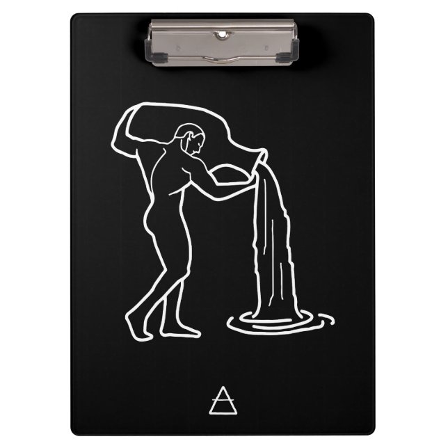 Carpeta De Pinza Aquarius Zodiac Sign - (Anverso)