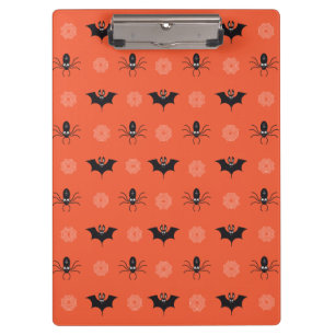 Carpeta De Pinza Araña de Halloween, patrón de murciélago y cobarde