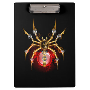Carpeta De Pinza Araña de vapor sobre negro