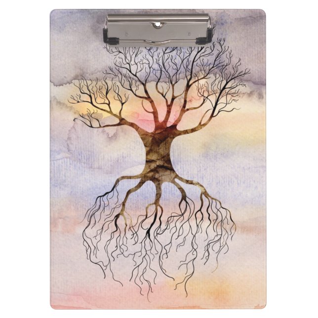 Carpeta De Pinza Árbol contra el cielo (Anverso)