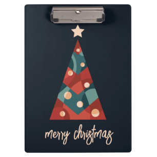 Carpeta De Pinza Árbol de Navidad abstracto de arte Feliz Navidad