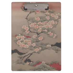 Carpeta De Pinza Árbol florecido Ukiyo-e