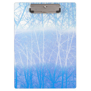 Carpeta De Pinza Árboles Brumosos Helados Baby Azul