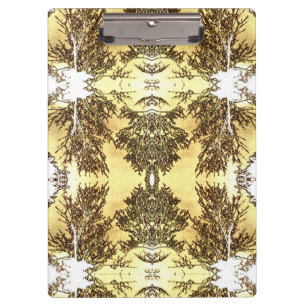 Carpeta De Pinza Árboles negros cielo amarillo brillante