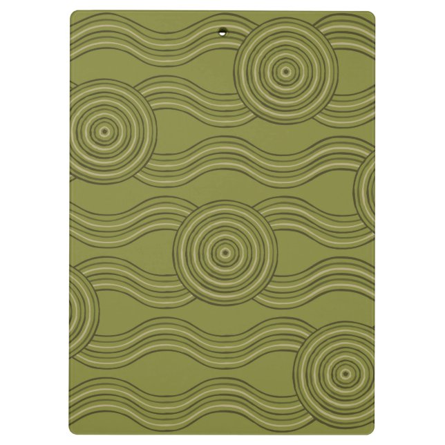 Carpeta De Pinza Arbusto de arte aborigen (Reverso)