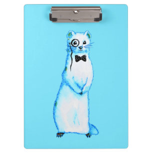 Carpeta De Pinza Arca blanca Ermine Cute Ferret Lover Art