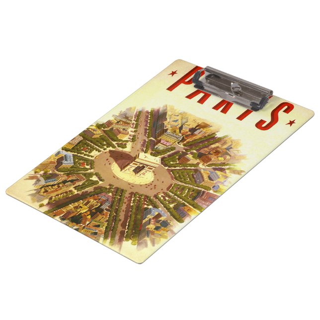 Carpeta De Pinza Arco de Triunfo Vintage, París, Francia (Angular)