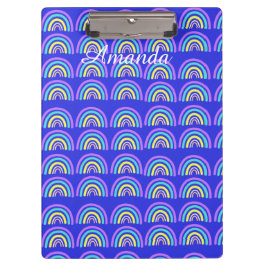 Carpeta De Pinza Arcoiris amarillo, azul y púrpura