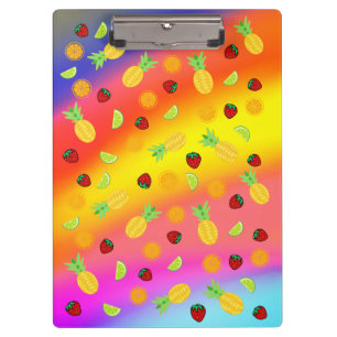 Carpeta De Pinza Arcoiris de fruta con lima de fresa Naranja