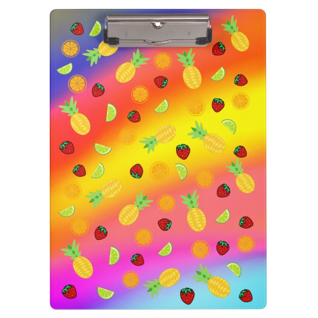 Carpeta De Pinza Arcoiris de fruta con lima de fresa Naranja (Anverso)