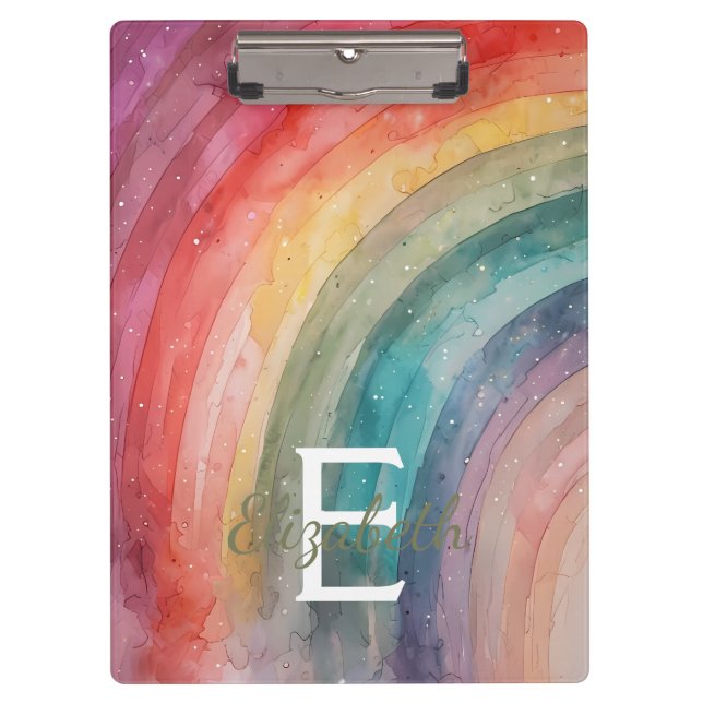 Carpeta De Pinza Arcoiris personalizado moderno (Anverso)