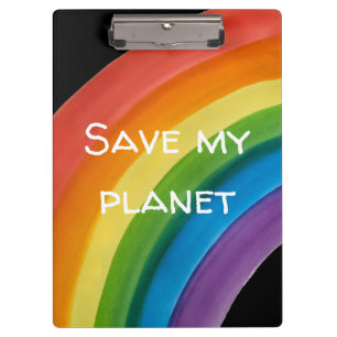 Carpeta De Pinza ARCOÍRIS Salva mi planeta (personalizable)
