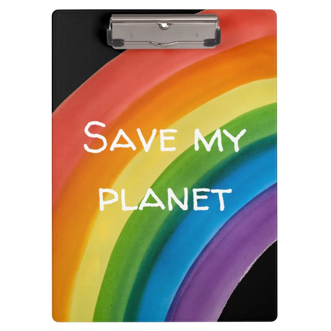 Carpeta De Pinza ARCOÍRIS Salva mi planeta (personalizable) (Anverso)