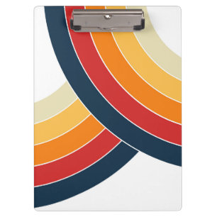 Carpeta De Pinza Arcos dobles coloridos de estilo retro