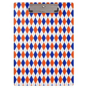 Carpeta De Pinza Argyle naranja y Diamante Azul