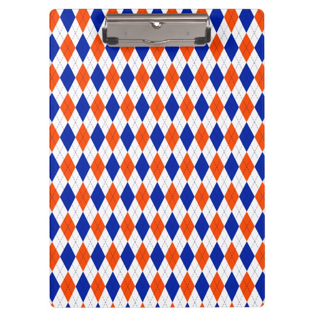 Carpeta De Pinza Argyle naranja y Diamante Azul (Anverso)
