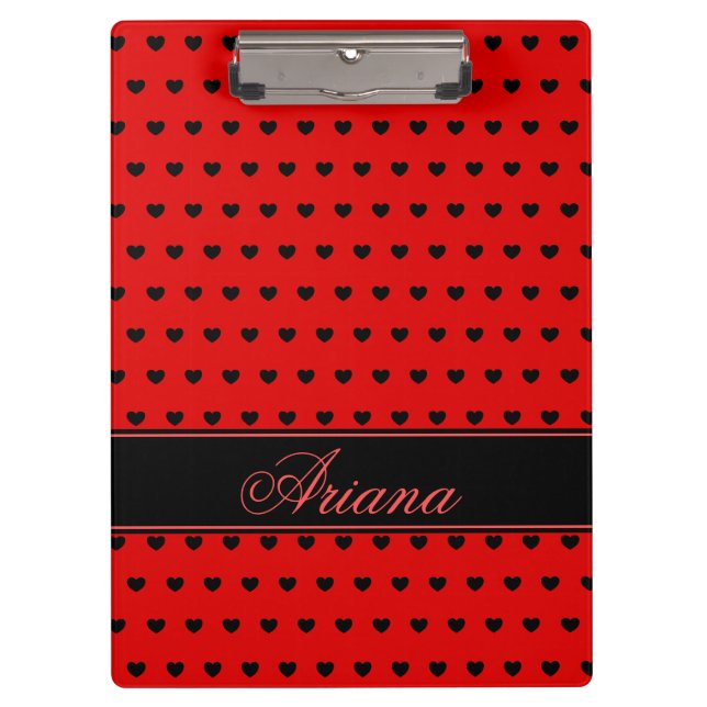 Carpeta De Pinza Ariana - Plantilla De Nombre Personalizado, Rojo Y (Anverso)