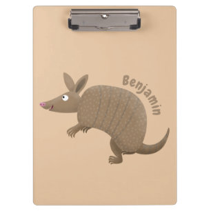 Carpeta De Pinza armadillo divertido ilustración de dibujos animado