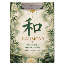 Carpeta De Pinza Armonía (和) carácter chino