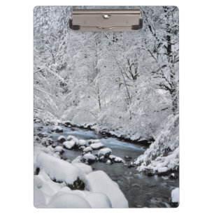Carpeta De Pinza Arroyo blanco nevado escénico, Oregon