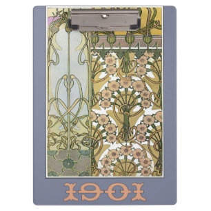 Carpeta De Pinza Art nouveau alphonse・floral art 1901