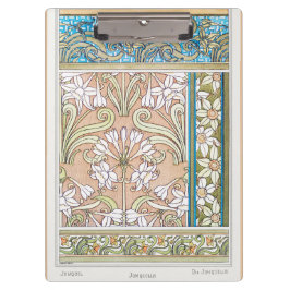 Carpeta De Pinza Art Nouveau daffodil Verneui arte textil de flores