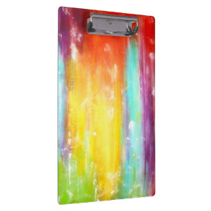 Carpeta De Pinza Arte abstracto de los colores verdaderos